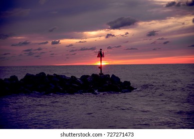 Sunset Over Lake Erie From Avon, Ohio