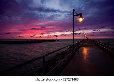 Sunset Over Lake Erie From Avon, Ohio