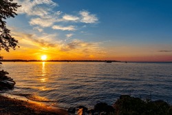 Sunset Over Lake Simcoe. Ontario, Canada