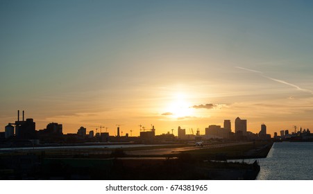 Sunset Over London City Airport