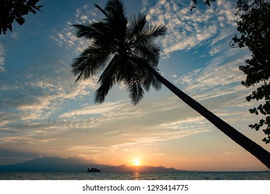 Sunset Over Marovo Lagoon Solomon Islands