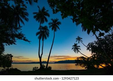 Sunset Over The Marovo Lagoon Solomon Islands