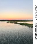 Sunset over marsh 