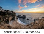 Sunset over McWay Falls in Big Sur