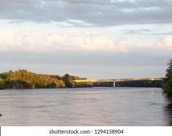 Sunset Over Missouri River At Nebraska City