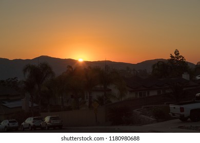 Sunset over mountain