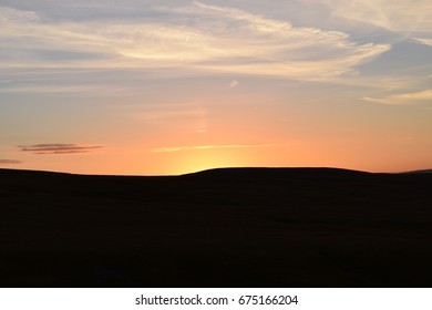 sunset over mountain
