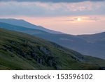 Sunset over the mountains