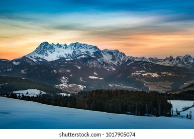 Sunset over the mountains