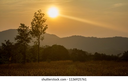 Sunset over the mountains