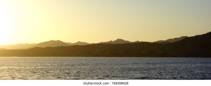sunset over mountains