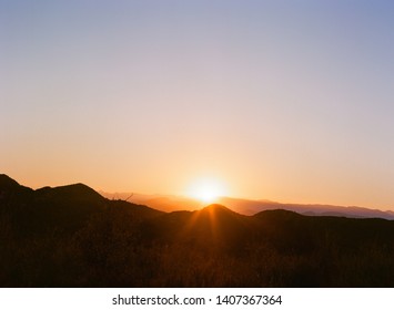 Sunset Over The Mountains In Santa Clarita