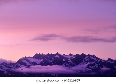 Sunset Over Mt. Olympus, Olympic National Park, Washington