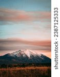 Sunset over Mt. Sopris on a crisp fall autumn day near Carbondale, Colorado in the Roaring Fork Valley