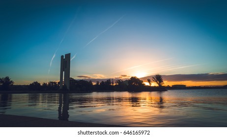 Sunset Over National Carillon, Canberra