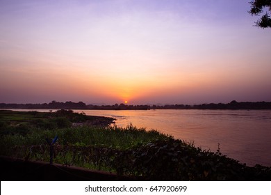 Sunset over the Nile River in Juba, South Sudan.