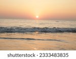 A sunset over the ocean 