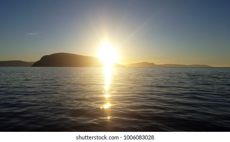sunset over the ocean