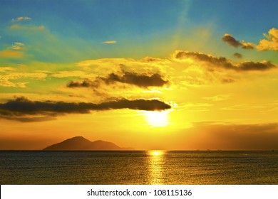 Sunset over the ocean