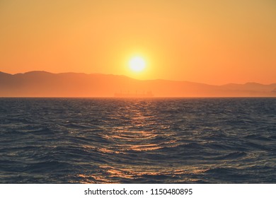 sunset over the ocean