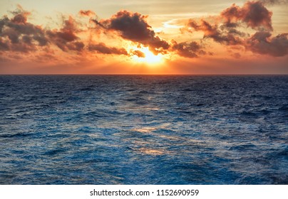 Sunset over the ocean!