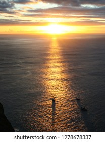 Sunset over the ocean
