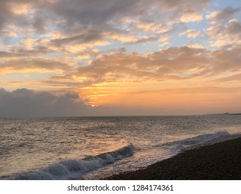 Sunset over the ocean