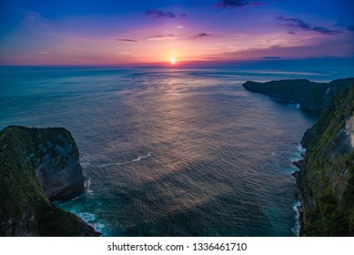 Sunset over the ocean