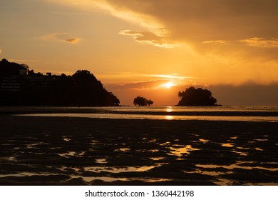 Sunset over the ocean 