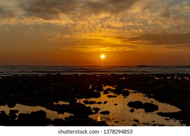 sunset over the ocean