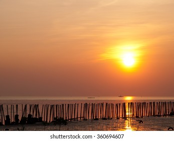 Sunset over the ocean