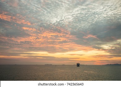 Sunset over ocean