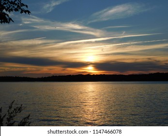 Sunset over Oneida lake