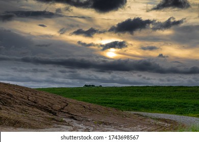 Sunset Over Open Spaces In Chesterfield Missouri