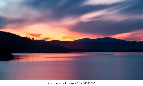 Sunset Over The Orava Dam, Slovakia