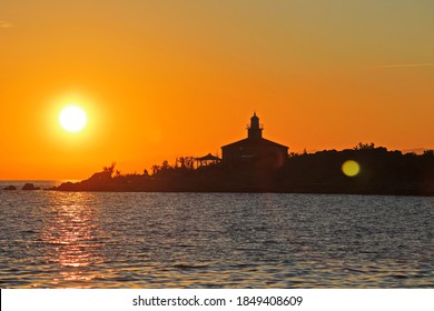 Sunset Over The Peninsula Of Sveti Petar, Makarska, Croatia