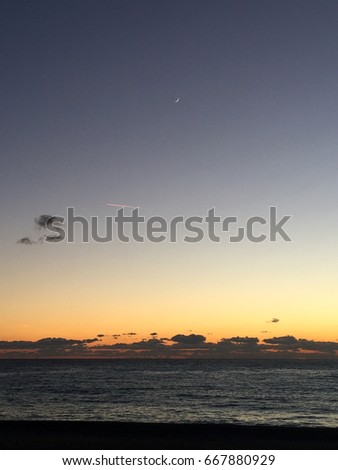 sunset over pine forest in mediterranean Turkey