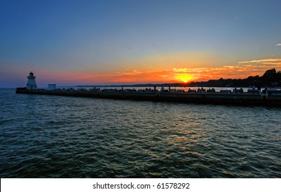 Sunset Over Port Dover On Lake Erie