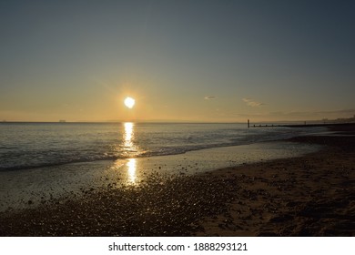 Sunset Over The Purbeck Hills From Southbourne