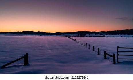 Sunset Over A Ranch In Steamboat Colorado