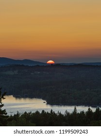 Sunset Over Rangeley Lake In Maine 