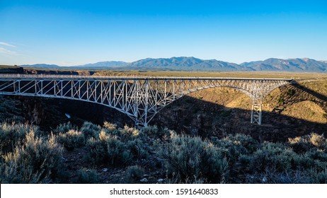 Sunset Over The Rio Grande Gorge Bridge, Taos, New Mexico, United States