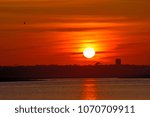 Sunset over the river at St. Augustine, Florida