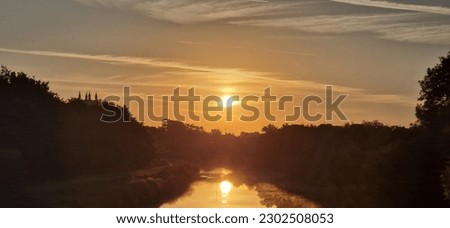 Sunset over the river wye