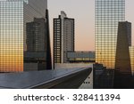 Sunset over Rotterdam center