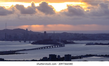 Sunset Over San Francisco Via Berkeley Hills