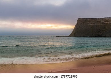 Sunset Over San Mateo Coast. Half Moon Bay, California, USA.