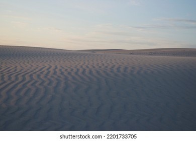 Sunset Over Sand Dunes In Skagen Denmark