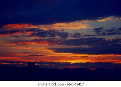 Sunset Over Sandia Mountains 