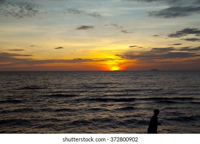 Sunset over sea